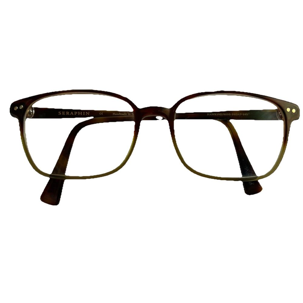Seraphin Hawkins 8059 Eyeglasses Tortoise Brown Square Frames 51-17-145 21543